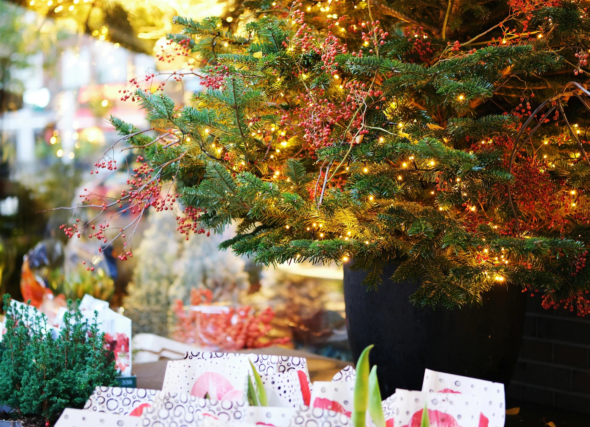 Gift boxes background